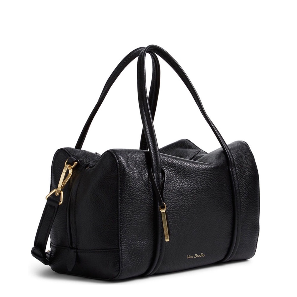 Vera Bradley Mallory Satchel Leather Handbag Black - Picture 2 of 3